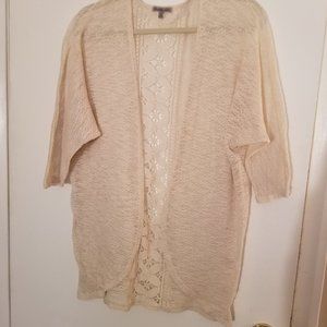 Charlotte Russe Lace Back Open Cardigan Size M